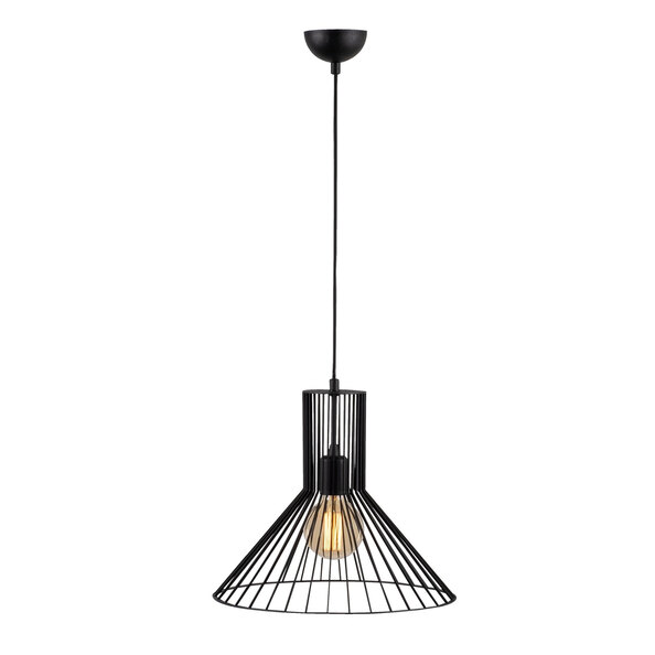 Fellini Metal Cone Ceiling Pendant Light in Black