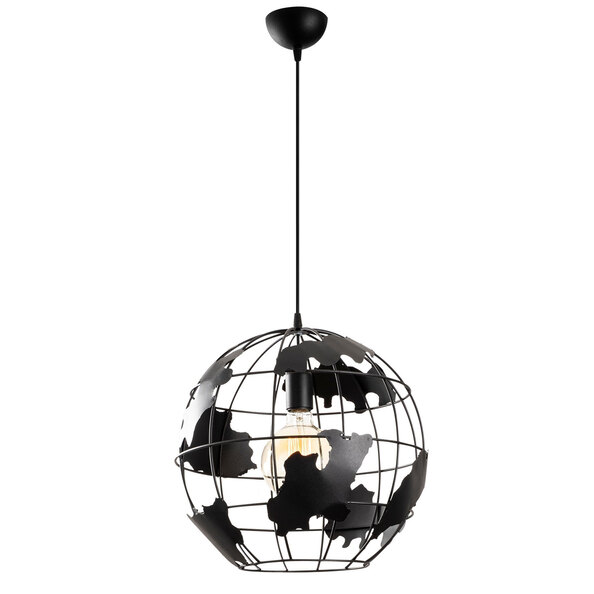 Fellini Metal Globe Ceiling Pendant Light in Black