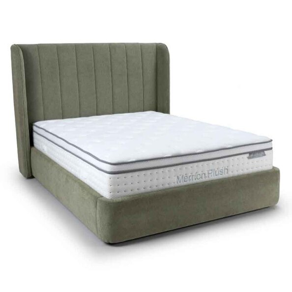 Figaro Fabric Ottoman Storage Super King Bed in Green