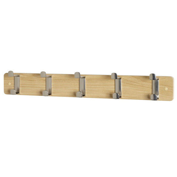 Fillmore Metal Wall Hung Coat Rack With 5 Hook In Oak