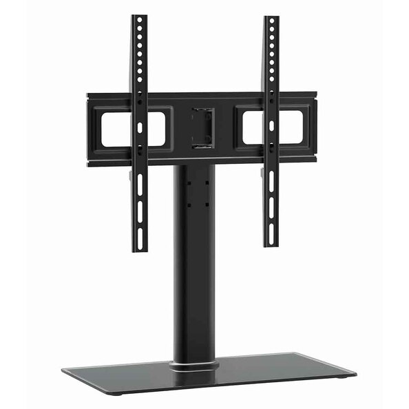 Flanders 55'' Universal Swivel Table Top Glass Base TV Stand - Black