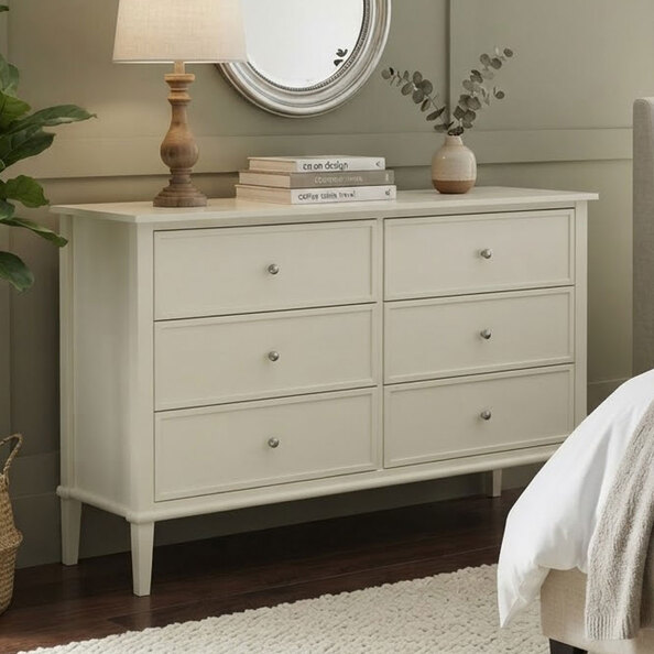 Franklyn Wooden Chest Of 6 Drawers in White