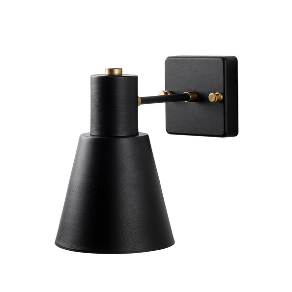 Funnel Metal Wall Light in Black and Gold