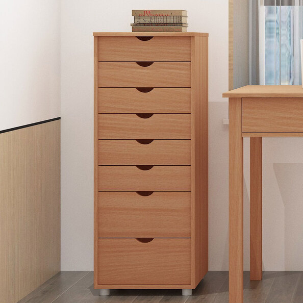 Galvani Wooden Home and Office Cabinet in Natural