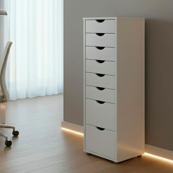 Galvani Wooden Home and Office Cabinet in White