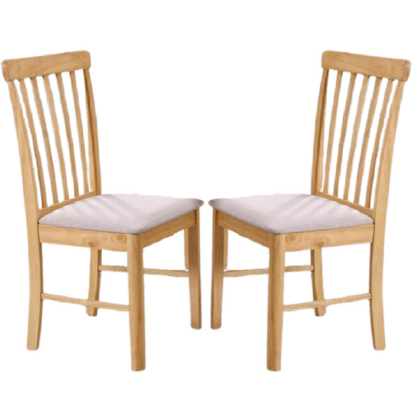 Garnet Oak Wooden Dining Chairs In Pair