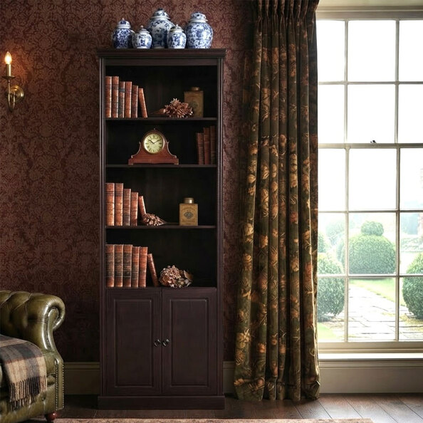 Gavrel Wooden Display Unit with 2 Doors in Brown