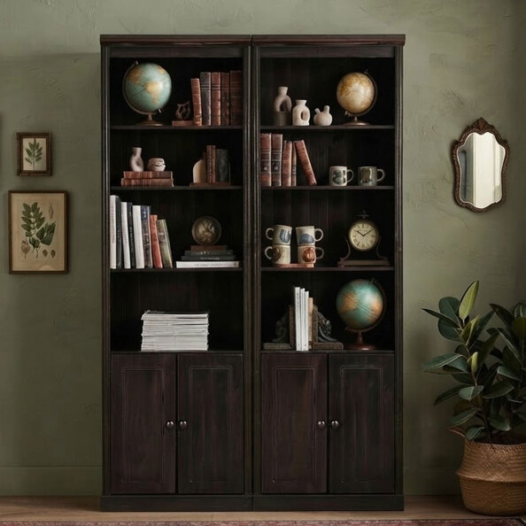 Gavrel Wooden Display Unit with 4 Doors in Brown