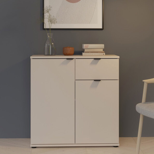 Gelion Wooden Sideboard with 2 Doors 1 Drawer in Sand