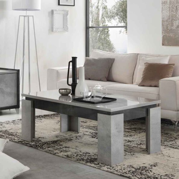 Heston High Gloss Coffee Table in Grey