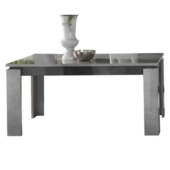 Heston High Gloss Extending Dining Table in Grey Marble Effect