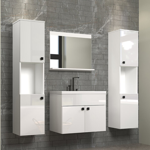 Halmira Wooden Bathroom Furniture Set in White