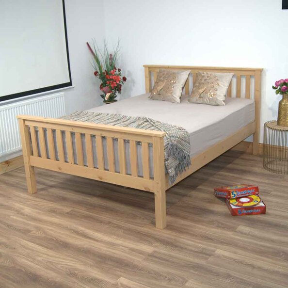Hants Wooden Double Bed In Natural