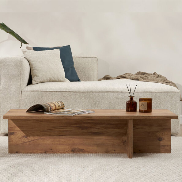 Harbor Rectangular Wooden Coffee Table in Atlantic Pine