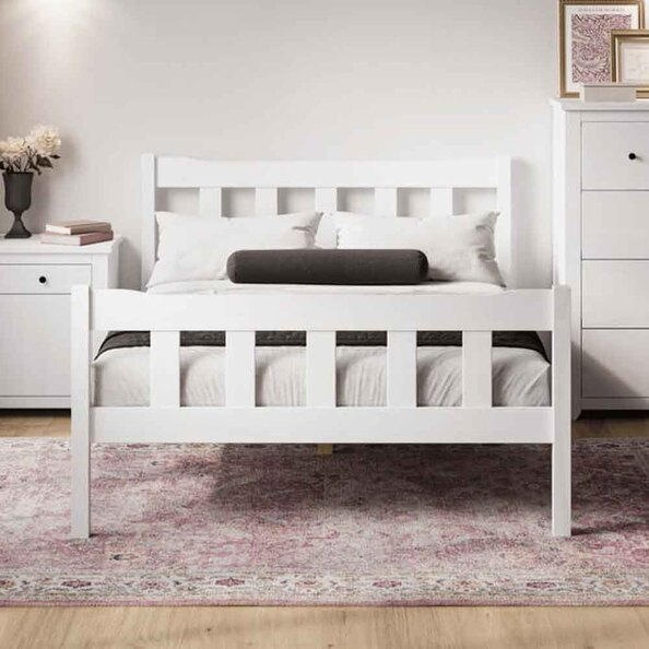 Havanan Wooden King Size Bed - White