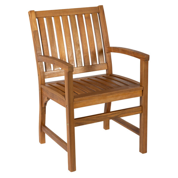 Helena Garden Solid Acacia Wood Armchair in Brown