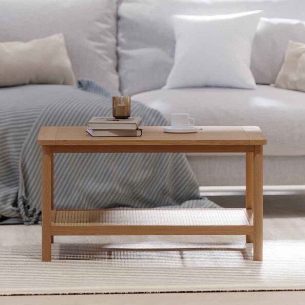 Helvane Solid Wood Coffee Table in Oak