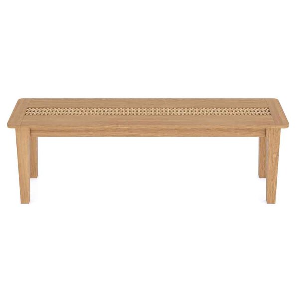 Helvane Solid Wood Dining Bench in Oak
