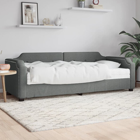 Hervey Fabric Daybed In Dark Grey