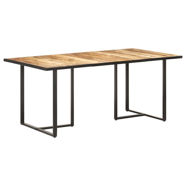 Hewez Large Rough Mango Wood Dining Table In Natural