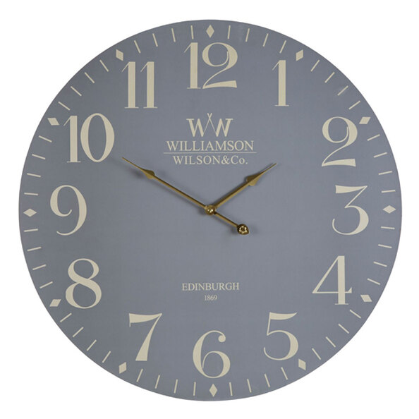 Hista Classical Wooden Wall Clock In Grey