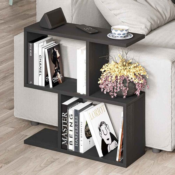 Homemania Wooden Side Table in Black Oak