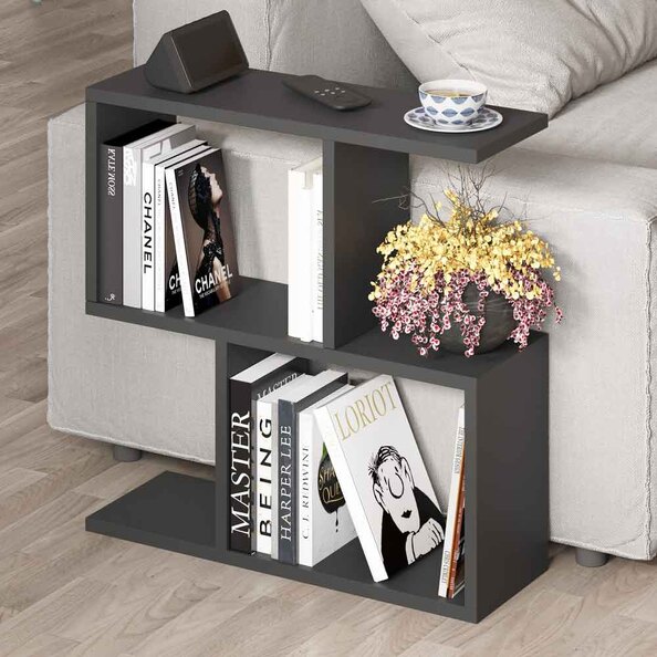 Homemania Wooden Side Table in Silky Black