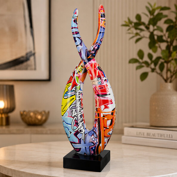 Hovira Synthetic Resin Sculpture in Multicolored