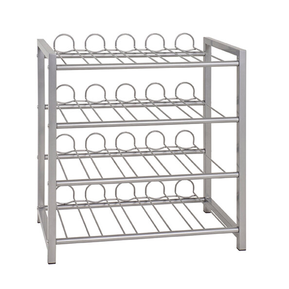 Hyattsville Metal 4 Shelves Bottle Rack In Aluminium