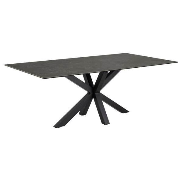 Hyeres Ceramic Rectangular Dining Table In Black Fairbanks