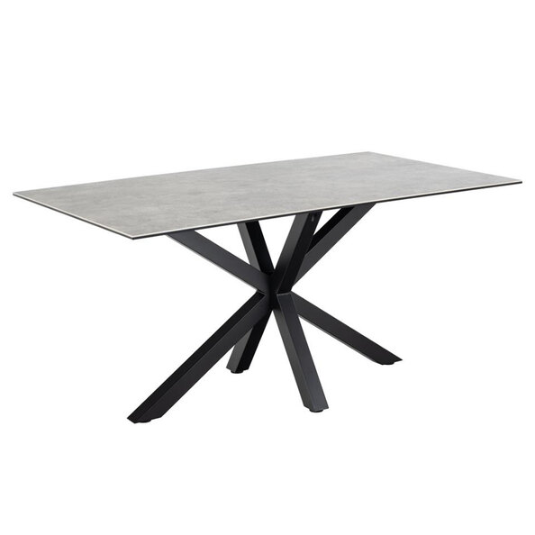 Hyeres Medium Ceramic Dining Table In Grey Anista