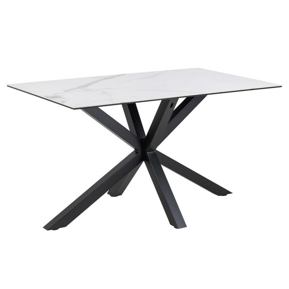 Hyeres Small Ceramic Dining Table In White Akranes