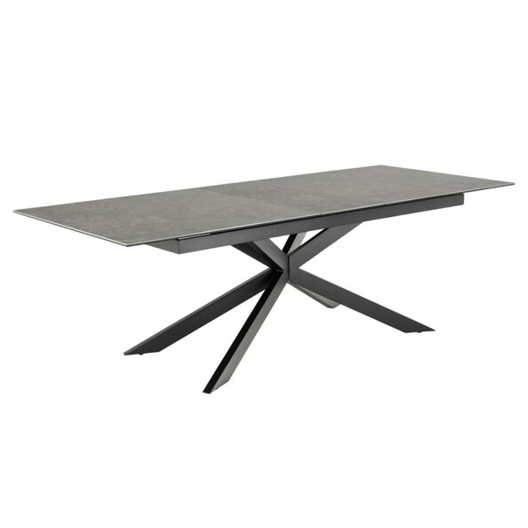 Imperia Large Ceramic Extending Dining Table In Black Fairbanks