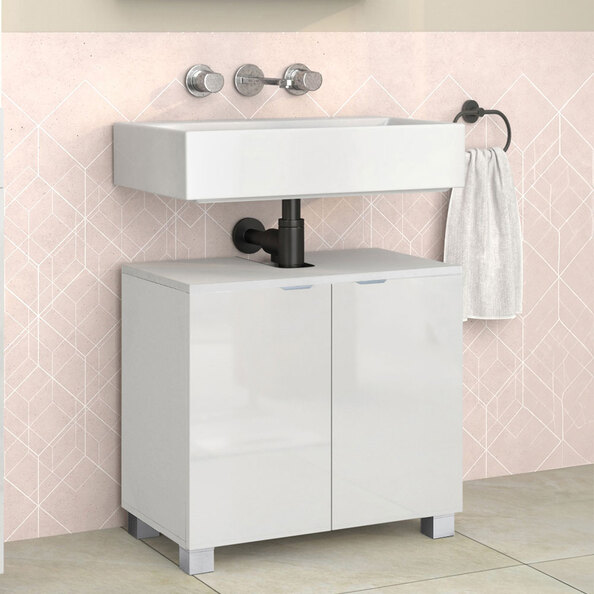 Imvoro Wooden Vanity Unit with 2 Doors in White