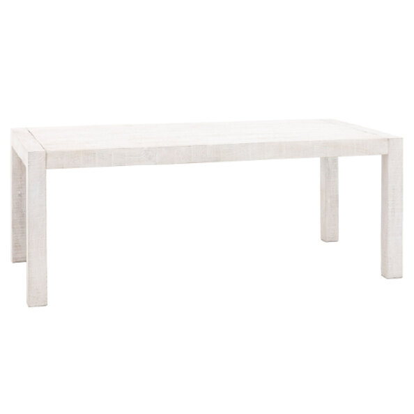 Inca Wooden Dining Table In Whitewash