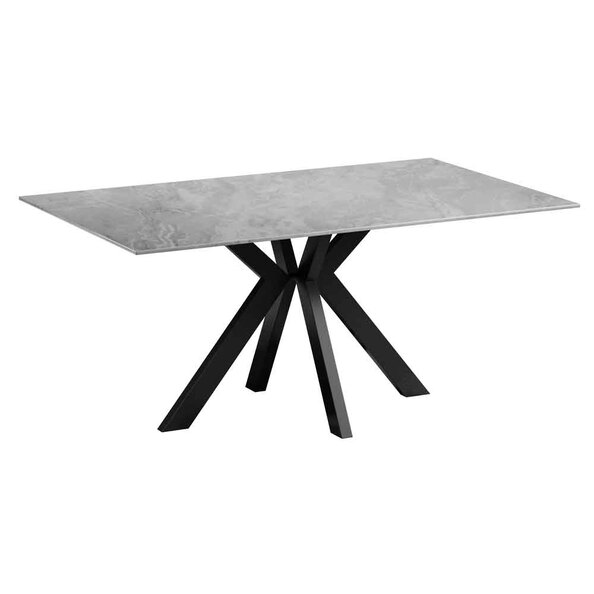 Iramix Ceramic Dining Table in Grey Gloss
