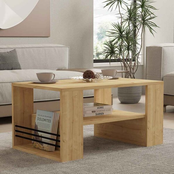 Iris Wooden Coffee Table in Sapphire