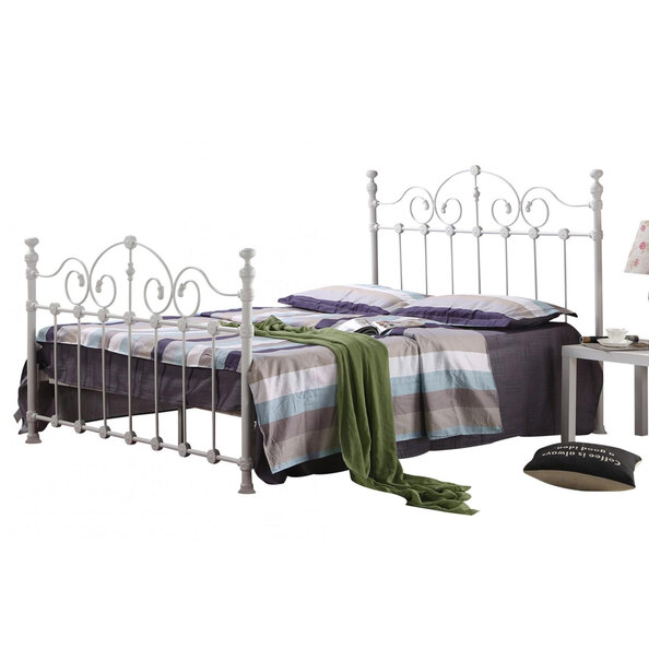 Irvine Metal Double Bed In White