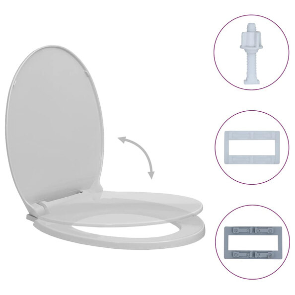 Irvine PP Oval Soft-Close Toilet Seat - Light Grey