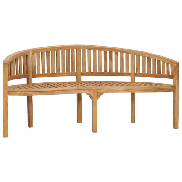 Ivan Banana Shape Garden Seating Bench Large In Natural