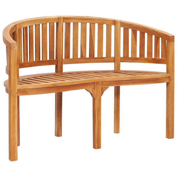 Ivan Banana Shape Garden Seating Bench Small In Natural