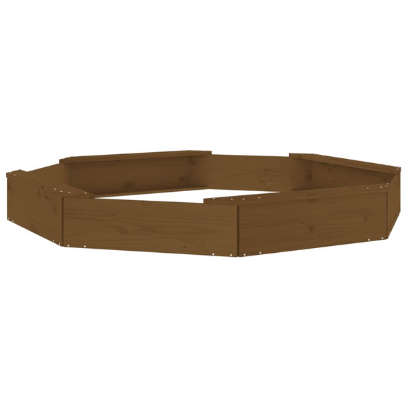 Ivins 159.5cm Wooden Octagon Kids Sandbox - Honey Brown