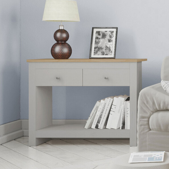 Ixonel Wooden Console Table in Grey Oak