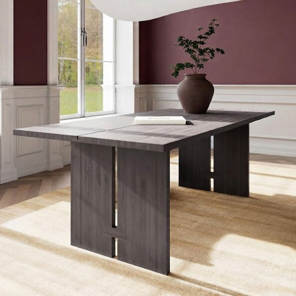 Ixtrel Rectangular Wooden Dining Table in Mango Brown