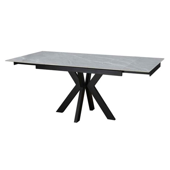 Izenor Ceramic Extending Dining Table in Matt Grey