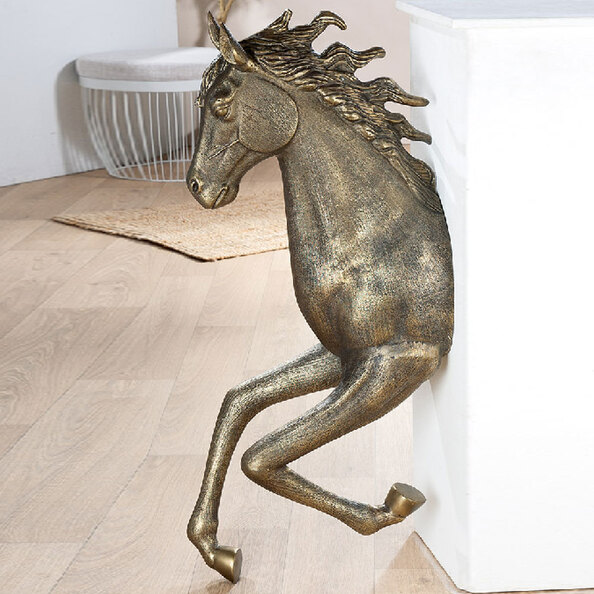 Jamie Aluminum Horse Wall Art in Bronze