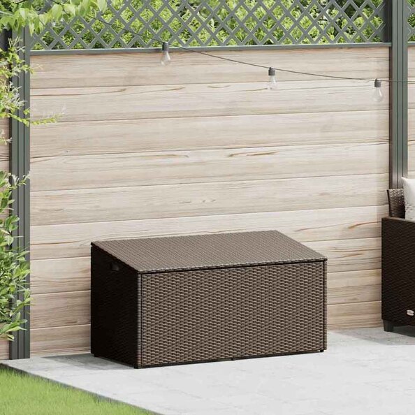 Jenrix Garden Poly Rattan Storage Box in Brown