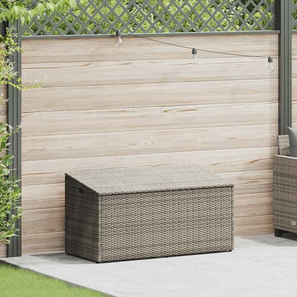 Jenrix Garden Poly Rattan Storage Box in Grey
