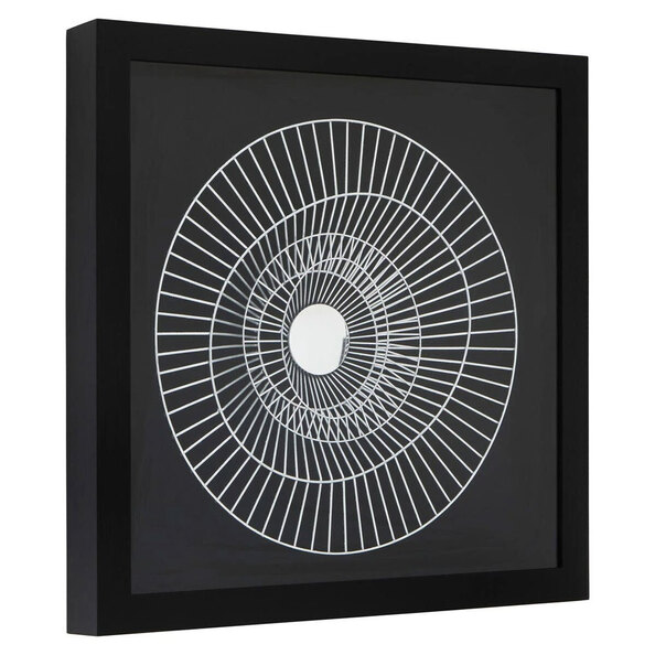 Jenvora Iron Wire Sunburst Wall Art in Black And Silver