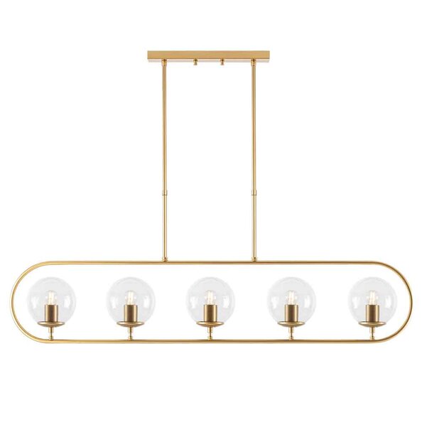 Jewel 5 Light Metal Ceiling Pendant Light in Gold